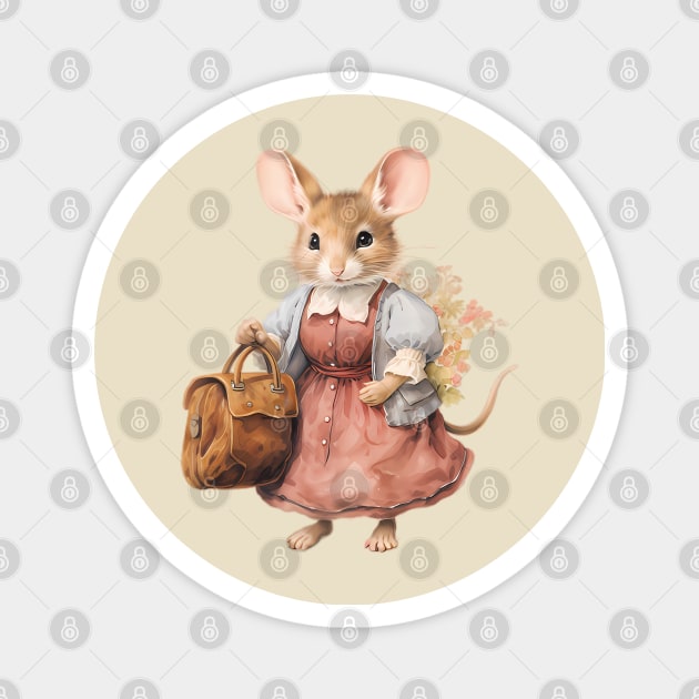 Calico Critter Beatrix Mouse Magnet by VelvetEasel